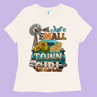 Just A Small Town Girl Windmill Ladies Tee Designed By Bundleandbundleshop
