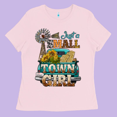 Just A Small Town Girl Windmill Ladies Tee Designed By Bundleandbundleshop