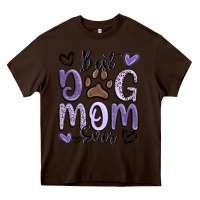 Chocolate Brown best dog mom ever Heavy Core Tee - MaliasSmallBusiness