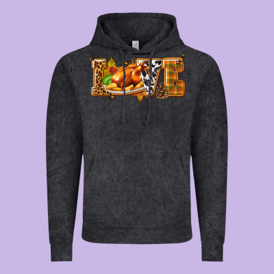 Love With Turkey Vintage Hoodie Designed By Texasbilliewilder
