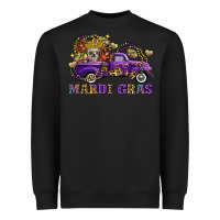 Black mardi gras skull truck Heavyweight Sweatshirt - FaDigitalArtStudio
