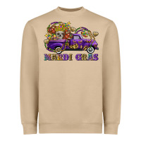 Mushroom mardi gras skull truck Heavyweight Sweatshirt - FaDigitalArtStudio