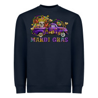 Navy mardi gras skull truck Heavyweight Sweatshirt - FaDigitalArtStudio