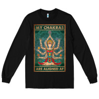 Black my chakras are aligned af vintage yoga meditation Long Sleeve Tee - tuanDangUi
