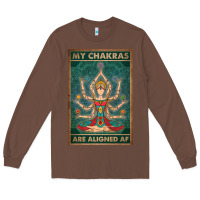 Chestnut my chakras are aligned af vintage yoga meditation Long Sleeve Tee - tuanDangUi