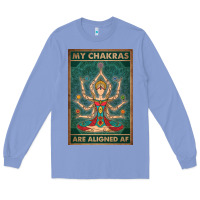 Colony Blue my chakras are aligned af vintage yoga meditation Long Sleeve Tee - tuanDangUi