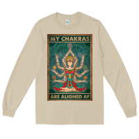 Mushroom my chakras are aligned af vintage yoga meditation Long Sleeve Tee - tuanDangUi