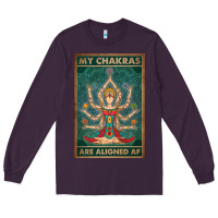 Plum my chakras are aligned af vintage yoga meditation Long Sleeve Tee - tuanDangUi