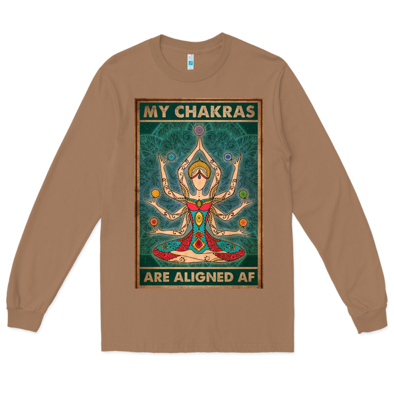 My Chakras Are Aligned Af Vintage Yoga Meditation Long Sleeve Tee by tuanDangUi | Teevron
