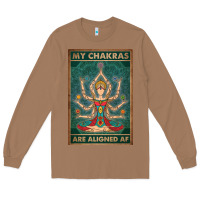 Toasted Coconut my chakras are aligned af vintage yoga meditation Long Sleeve Tee - tuanDangUi