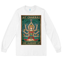 White my chakras are aligned af vintage yoga meditation Long Sleeve Tee - tuanDangUi