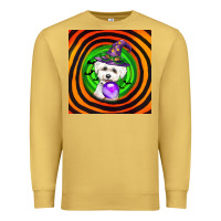 Antique Gold halloween bichons frise dog Premium Sweatshirt - LillyAllenDesigns