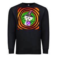 Black halloween bichons frise dog Premium Sweatshirt - LillyAllenDesigns