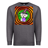 Charcoal Heather halloween bichons frise dog Premium Sweatshirt - LillyAllenDesigns