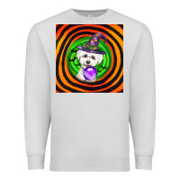 Dove Grey halloween bichons frise dog Premium Sweatshirt - LillyAllenDesigns