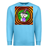 Ocean Blue halloween bichons frise dog Premium Sweatshirt - LillyAllenDesigns