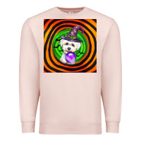 Pale Pink halloween bichons frise dog Premium Sweatshirt - LillyAllenDesigns