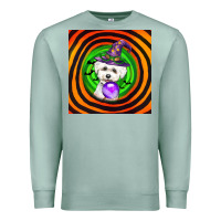 Seafoam halloween bichons frise dog Premium Sweatshirt - LillyAllenDesigns