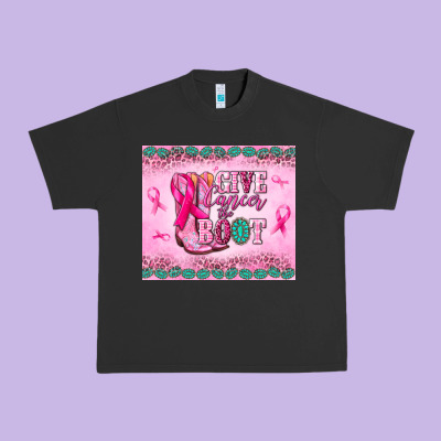 Give Cancer The Boot Urban Heavy Tee Designed By Nancycooperartshop