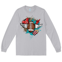 Moon Dust Football ball leopard glitter Long Sleeve Tee - HowdyJamesFarm