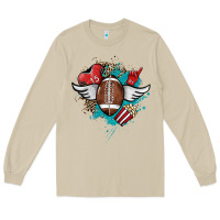 Mushroom Football ball leopard glitter Long Sleeve Tee - HowdyJamesFarm