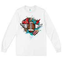 White Football ball leopard glitter Long Sleeve Tee - HowdyJamesFarm
