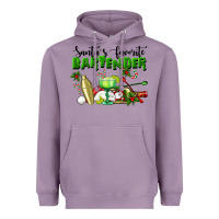 Lavender Santa's Favorite Bartender Heavyweight Hoodie - LillyAllenDesigns