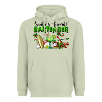 Matcha Santa's Favorite Bartender Heavyweight Hoodie - LillyAllenDesigns