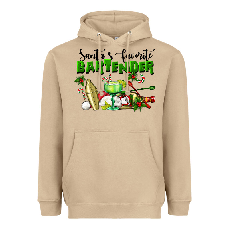 Santa's Favorite Bartender Heavyweight Hoodie by LillyAllenDesigns | Teevron
