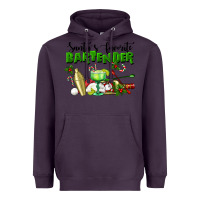 Plum Santa's Favorite Bartender Heavyweight Hoodie - LillyAllenDesigns