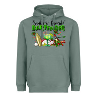 Sage Santa's Favorite Bartender Heavyweight Hoodie - LillyAllenDesigns