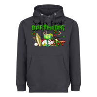 Smoke Santa's Favorite Bartender Heavyweight Hoodie - LillyAllenDesigns