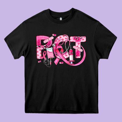 Breast Cancer Pct Patient Care Technician Heavy Core Tee Designed By Jahusdesignshop
