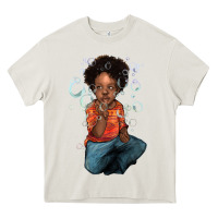 Cream afro black boy Heavy Core Tee - NancyCooperArtShop