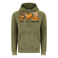 Vintage Olive Peace Love Pumpkin Spice Vintage Hoodie - texasbilliewilder
