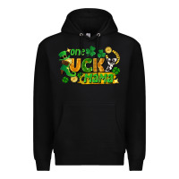 Black one lucky mama Premium Hoodie - FaDigitalArtStudio