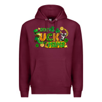 Burgundy one lucky mama Premium Hoodie - FaDigitalArtStudio