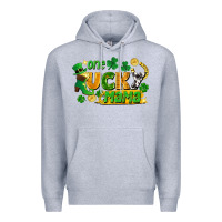 Heather Grey one lucky mama Premium Hoodie - FaDigitalArtStudio