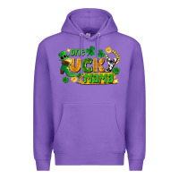 Purple one lucky mama Premium Hoodie - FaDigitalArtStudio