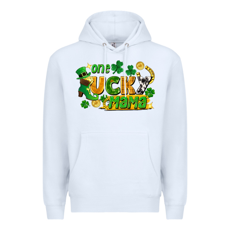 One Lucky Mama Premium Hoodie by FaDigitalArtStudio | Teevron