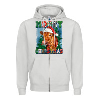 Dove Grey mooey christmas heifer Zipper Hoodie - FaDigitalArtStudio
