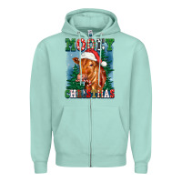 Seafoam mooey christmas heifer Zipper Hoodie - FaDigitalArtStudio
