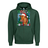 Sports Green mooey christmas heifer Zipper Hoodie - FaDigitalArtStudio