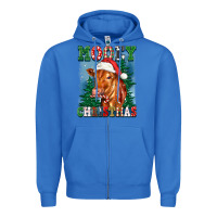 True Royal mooey christmas heifer Zipper Hoodie - FaDigitalArtStudio
