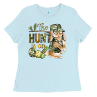 Baby Blue The Hunt Is On Ladies Tee - BundleAndBundleShop