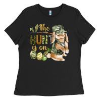 Black The Hunt Is On Ladies Tee - BundleAndBundleShop