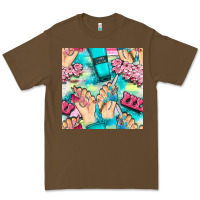 Cacao hand cream and nail tools with serape and glitter seamless pattern bbs Premium Tee - BundleAndBundleShop