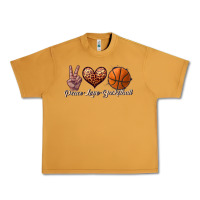Peanut Butter peace love basketball Urban Heavy Tee - JahusDesignShop