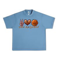 Pebble Blue peace love basketball Urban Heavy Tee - JahusDesignShop