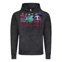 Vintage Black Peace love dia de los muertos Vintage Hoodie - NancyCooperArtShop
